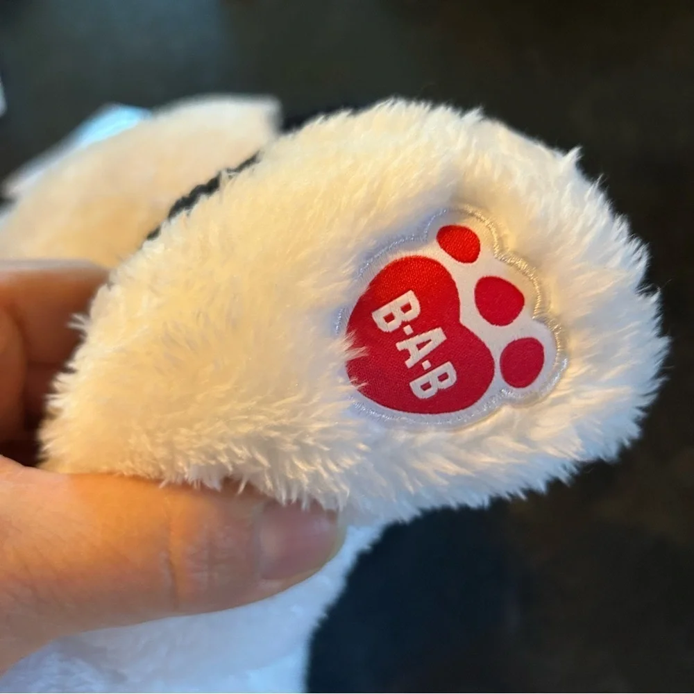 Build-A-Bear Black and White Plush Dog Toy
